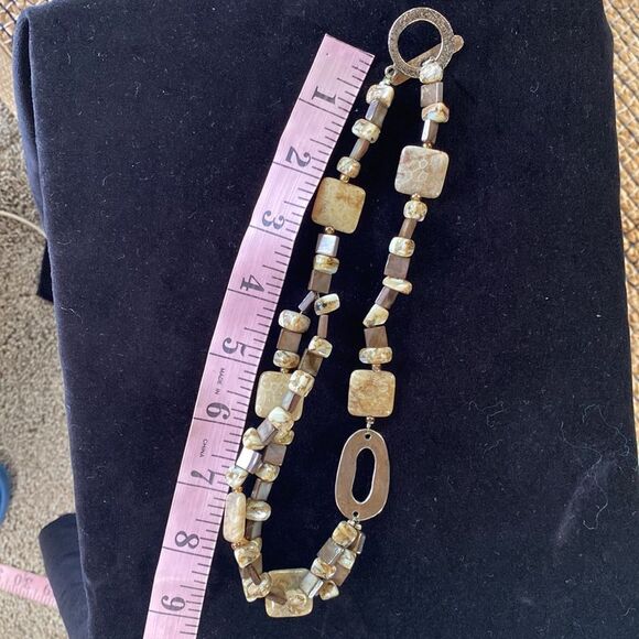 Earth Tone Ceramic Chunky  Inspirational Necklace - Picture 11 of 11